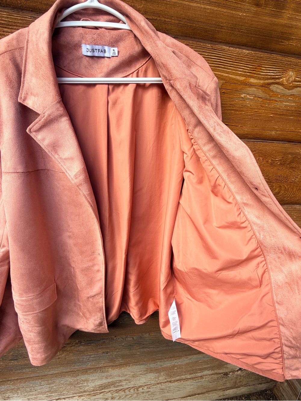 JustFab Coral Plush Open-Front Jacket - Picture 4 of 8